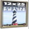 12x25 Frame Ornate Silver Solid Wood Picture Frame Width 1.125 Inches | Interior Depth 0.375 Inches | Willrick Traditional Frame with UV Acrylic Plexiglass, Foam Board Backing & Hanging Hardware view 1