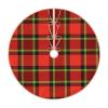 Christmas Tree Skirt 30" Bright Red and Lime Christmas Plaid Pattern Linen Xmas Tree Skirt for Holiday Party Christmas Tree Mat Decorations Indoor Outdoor view 1