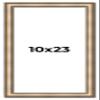 10x23 Frame Silver Solid Wood Picture Frame Width 1.25 Inches | Interior Frame Depth 0.375 Inches | Frey Traditional Photo Frame Complete with UV Acrylic, Foam Board Backing & Hanging Hardware view 1