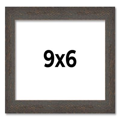 9x6 Frame Black Solid Wood Picture Frame Width 1 Inches | Interior Frame Depth 0.875 Inches | Chantry Rustic Photo Frame Complete with UV Acrylic, Foam Board Backing & Hanging Hardware