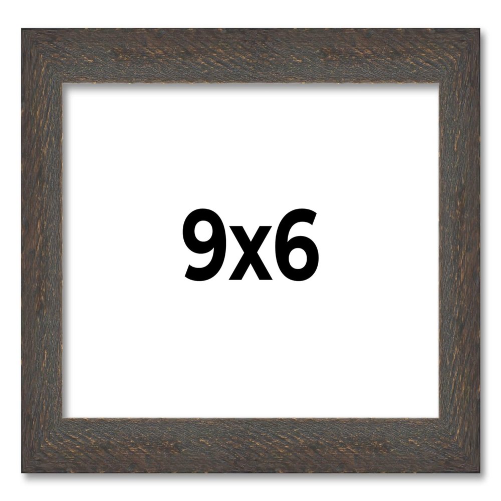9x6 Frame Black Solid Wood Picture Frame Width 1 Inches | Interior Frame Depth 0.875 Inches | Chantry Rustic Photo Frame Complete with UV Acrylic, Foam Board Backing & Hanging Hardware