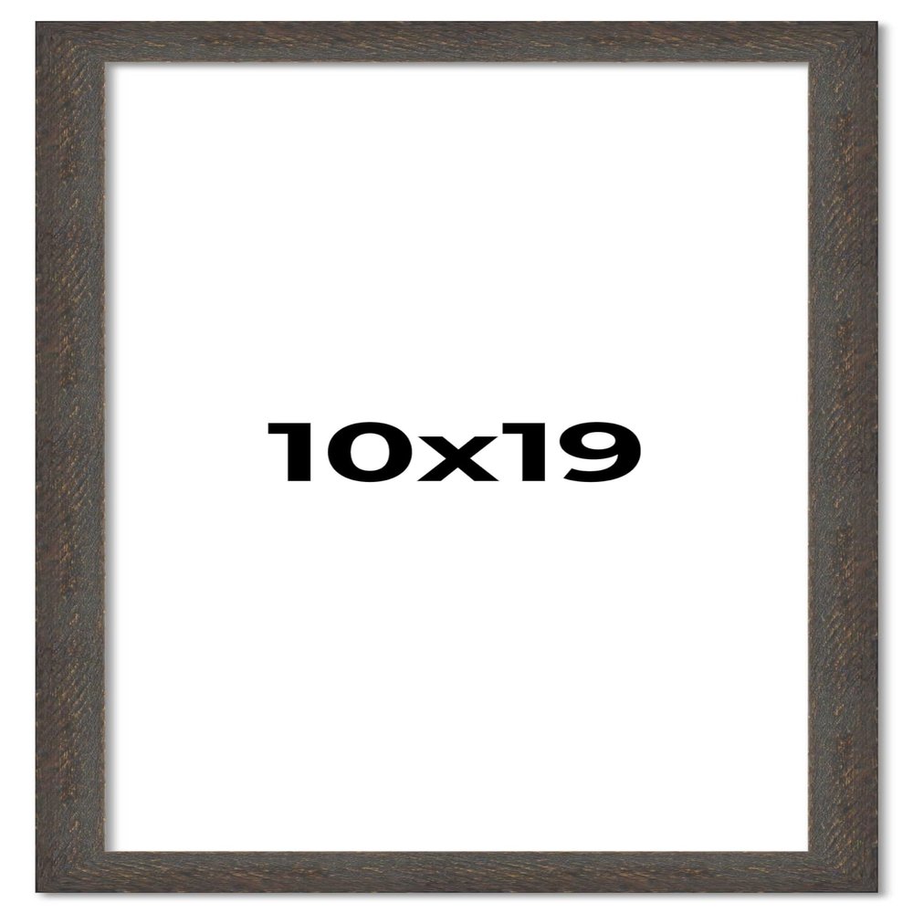 10x19 Frame Black Solid Wood Picture Frame Width 1 Inches | Interior Frame Depth 0.875 Inches | Chantry Rustic Photo Frame Complete with UV Acrylic, Foam Board Backing & Hanging Hardware