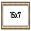15x7 Frame Silver Solid Wood Picture Frame Width 1.25 Inches | Interior Frame Depth 0.375 Inches | Frey Traditional Photo Frame Complete with UV Acrylic, Foam Board Backing & Hanging Hardware view 1