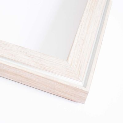 40x20 Frame White Solid Wood Picture Frame Width 1.25 Inches | Interior Frame Depth 0.6875 Inches | Kaya Rustic Photo Frame Complete with UV Acrylic, Foam Board Backing & Hanging Hardware