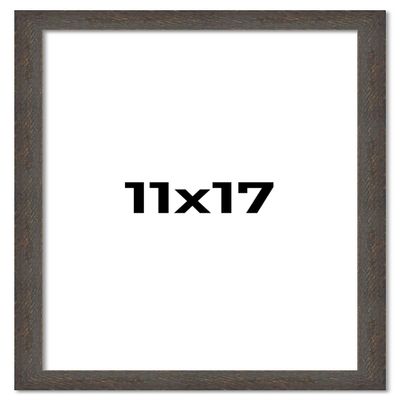 11x17 Frame Black Solid Wood Picture Frame Width 1 Inches | Interior Frame Depth 0.875 Inches | Chantry Rustic Photo Frame Complete with UV Acrylic, Foam Board Backing & Hanging Hardware