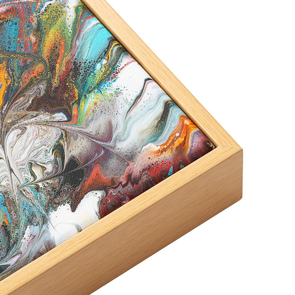 10x12 Canvas Frame Brown Solid Wood Floater Frame Width 1.6875 Inches | Interior Frame Depth 1 1/4 Inches | Tierra Contemporary Canvas Frame Complete with Canvas Clips & Hanging Hardware