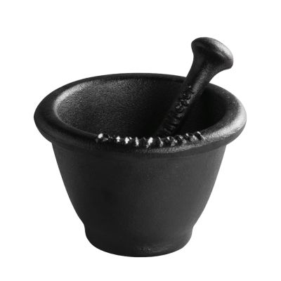 Mortar Large Cast Iron Mortar and Pestle Set, Black Iron Spice Grinder, Handmade Mortar and Pestle Spices Grinding