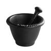 Mortar Large Cast Iron Mortar and Pestle Set, Black Iron Spice Grinder, Handmade Mortar and Pestle Spices Grinding view 1