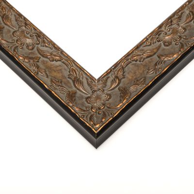 10x55 Frame Brown Solid Wood Picture Frame Width 1.75 Inches | Interior Frame Depth 0.375 Inches | Benton Bronze Bohemian Photo Frame Complete with UV Acrylic, Foam Board Backing & Hanging Hardware