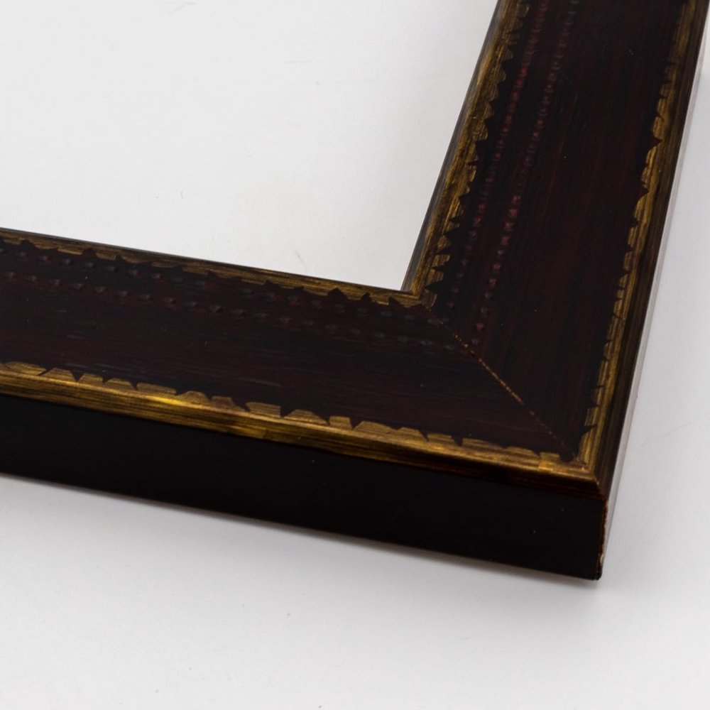 11x18 Frame Brown Solid Wood Picture Frame Width 1.75 Inches | Interior Frame Depth 0.625 Inches | Soto Distressed Photo Frame Complete with UV Acrylic, Foam Board Backing & Hanging Hardware