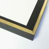 10x14 Canvas Frame Black & Gold Solid Wood Floater Frame Width 1.5 Inches | Interior Frame Depth 1 9/16 Inches | Tharin Contemporary Canvas Frame Complete with Canvas Clips & Hanging Hardware view 1