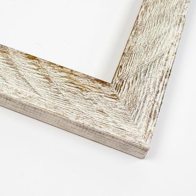 10x25 Frame White Solid Wood Picture Frame Width 1.75 Inches | Interior Frame Depth 0.5625 Inches | Fionan Rustic Photo Frame Complete with UV Acrylic, Foam Board Backing & Hanging Hardware