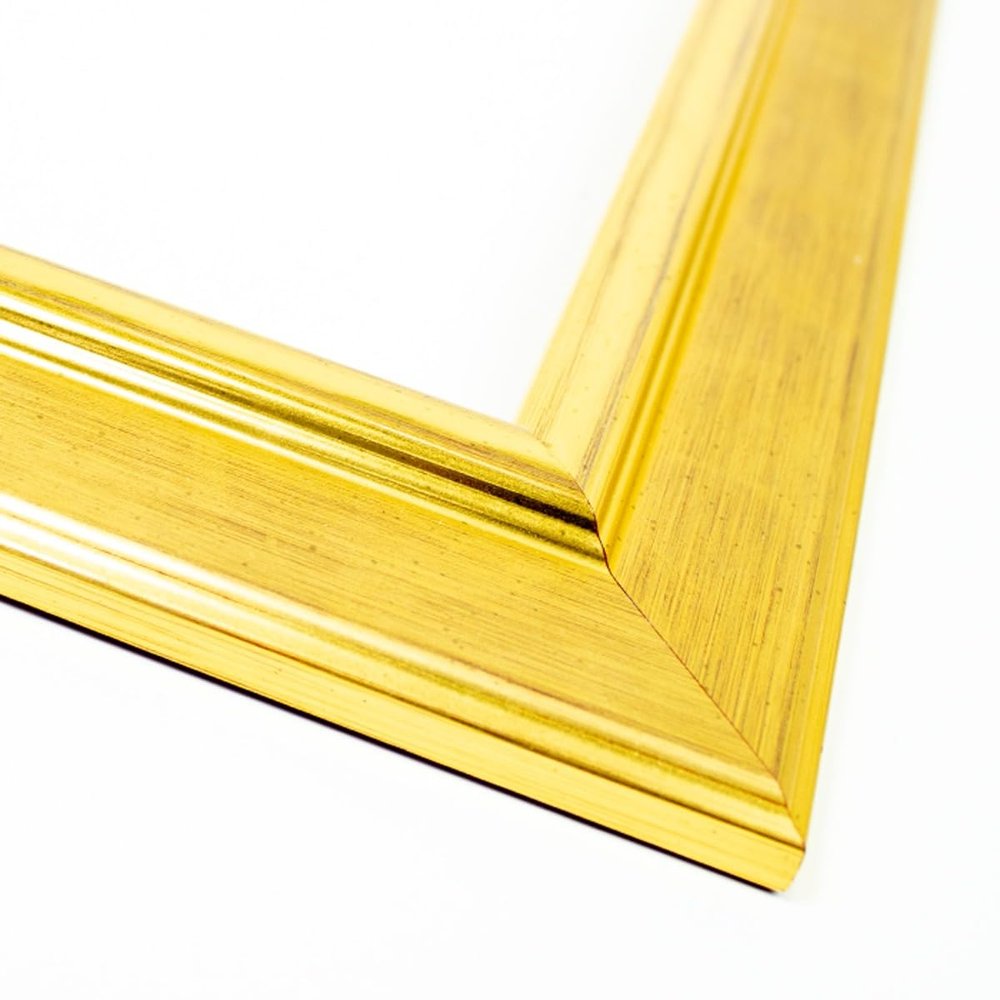 10x20 Frame Gold Solid Wood Picture Frame Width 2 Inches | Interior Frame Depth 0.5625 Inches | Onella Traditional Photo Frame Complete with UV Acrylic, Foam Board Backing & Hanging Hardware