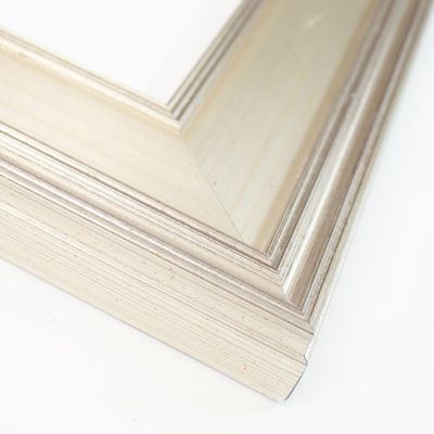 CustomPictureFrames Silver Picture Frames 18x42 - Solid Wood - Aiken Traditional Silver Frame - UV Acrylic, Foam Board Backing & Hanging Hardware - Display Poster Art, Family Photo & Picture Collage