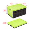 Glad Collapsible Storage Bin with Lid - 48L Foldable Plastic Box for Garage, Car Trunk, and Organization - Stackable Lidded Container with Handles, Green view 2