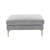Tov Furniture Serena Gray Velvet Ottoman view 3