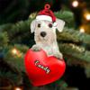Christmas Dog Lovers- Pepper Niniature Schnauzer Dog Heart, Personalized Shaped Ornament - Custom Your Dog's Name, Gifts for Christmas Tree Decor, Birthday, Christmas, Men, Women view 1