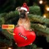 Christmas Dog Lovers- Bullmastiff 1 Dog Heart, Personalized Shaped Ornament - Custom Your Dog's Name, Gifts for Christmas Tree Decor, Birthday, Christmas, Men, Women view 2