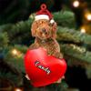 Christmas Dog Lovers- Labradoodle Dog Heart, Personalized Shaped Ornament - Custom Your Dog's Name, Gifts for Christmas Tree Decor, Birthday, Christmas, Men, Women view 1