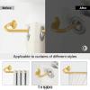 TVWOO Gold Wrap Around Curtain Rods:5/8" Small Blackout Adjustable Window Curtain Rod for Bedroom Kitchen Apartment Renter Friendly,Room Darkening Curved Drapery Rods Easy Install,Brass Golden 28-48" view 3