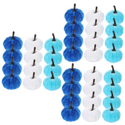 DECHOUS 3sets Halloween Realistic Pumpkin Adornments Safe Material for Lasting Use 12pcs*3