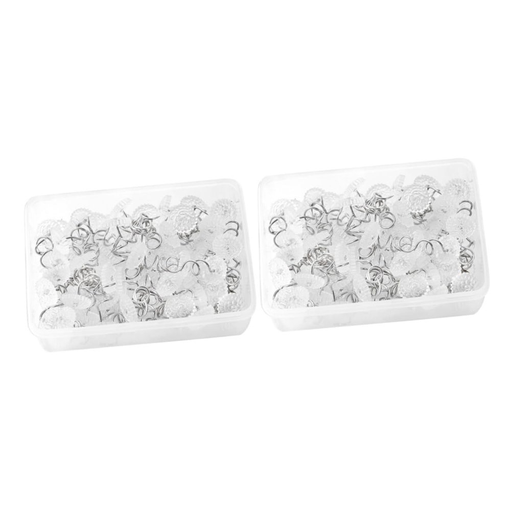 DOITOOL 2sets Sofa Skirt Nail Non-Marking Pins for Furniture Upholstery 100pcs*2