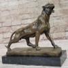 Signed Austrian Bronze Lion or Lioness Sculpture Jaguar Cougar Home Decor Figure Figurine Handmade Gift Home Deal by Think Bronze view 1