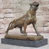Signed Austrian Bronze Lion or Lioness Sculpture Jaguar Cougar Home Decor Figure Figurine Handmade Gift Home Deal by Think Bronze view 2