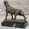 Signed Austrian Bronze Lion or Lioness Sculpture Jaguar Cougar Home Decor Figure Figurine Handmade Gift Home Deal by Think Bronze view 4