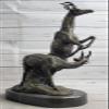 Fine Bronze Sculpture Depicting Two Gazelle Antelope Kudu in Harmonious Pose Figurine Handmade Gift Home Deal by Think Bronze view 4