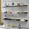EMYJAY Wall Mounted Light-Emitting Shelves, Storage Shelf Floating Display Shelf LED Light Up Can Hold A Lot of Things Objects are Not Easy to Fall (Color : Black, Size : 60x23x7.5cm) view 3