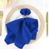 100 pcs 20-Inch Royal Blue Polyester Table Napkins Reusable Washable Wedding Party Dinner Linens Tableware Supplies view 1