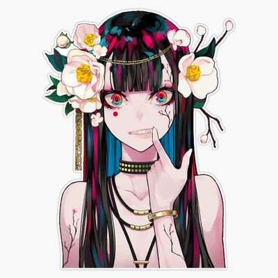 Sexy Anime Vampire Girl Sticker Vinyl Waterproof Sticker Decal Car Laptop Wall Window Bumper Sticker 5"