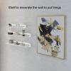 EMYJAY Light-Emitting ShelvesWall Mounted Light-Emitting Shelves Floating Display Shelf Various Combinations Give You Different Visual Effects (Color : White, Size : 60x20x6cm) view 2