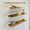 EMYJAY Light-Emitting ShelvesWall Mounted Light-Emitting Shelves Floating Display Shelf Various Combinations Give You Different Visual Effects (Color : White, Size : 60x20x6cm) view 4