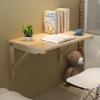 Wall Mounted Folding Desk, Solid Wood Hideaway Dining Table, Multifunctional Foldable Wall Table, Wall Mount Drop Leaf Table, Save Space, for Laundry, Study, Dining Room 120x60cm/47x23in view 2