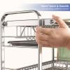 ANram Kitchen Bowls Dish Drying Rack, Stainless Steel Storage Rack for Countertop, Multifunction Dish Drainer Rack with Drip Tray, Knife Chopsticks Holder and Cutting Board Holder view 3