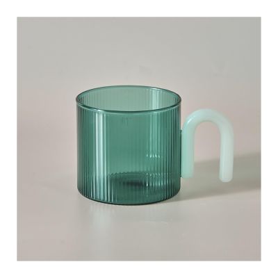 Coffee Mugs Colorful Glass Mugs For Coffee Mug Milk Tea Cup Office Cups Creative Drinkware Birthday Cute Cup Heat Resistant Glass Mug Set (Color : 2)