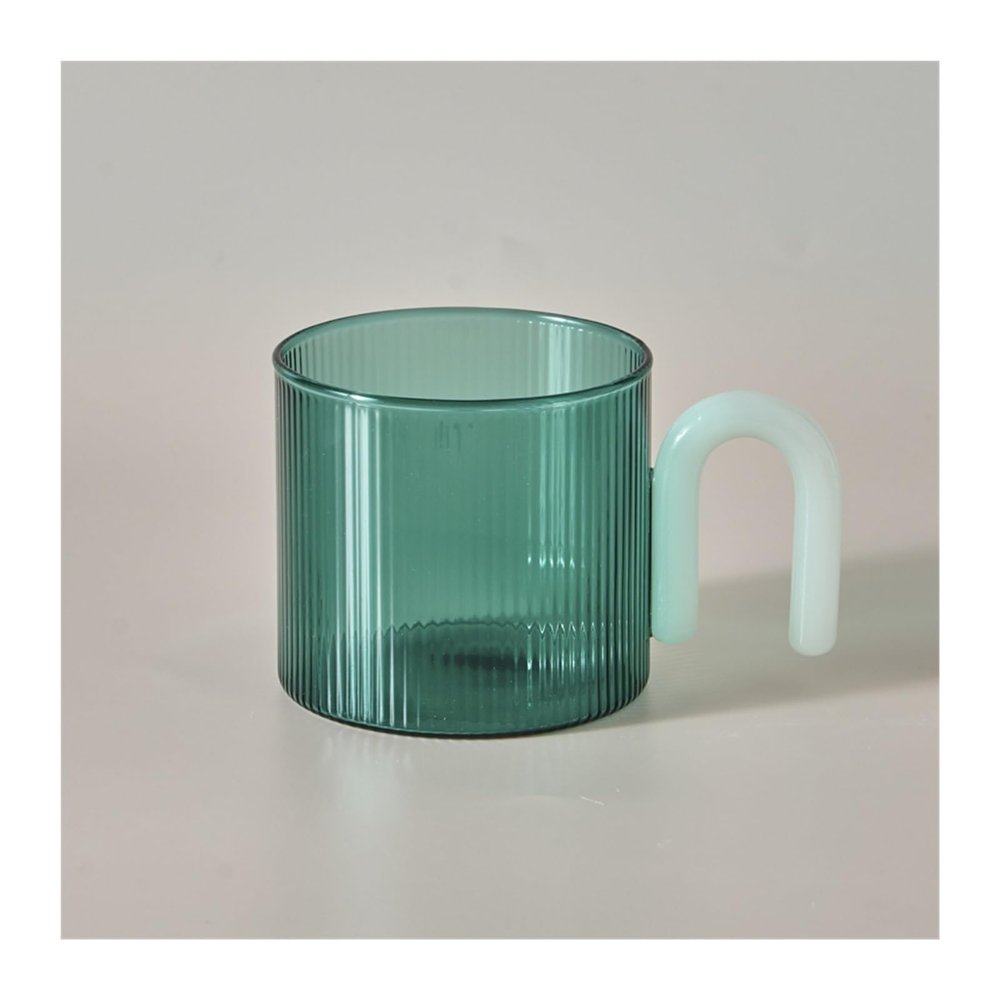 Coffee Mugs Colorful Glass Mugs For Coffee Mug Milk Tea Cup Office Cups Creative Drinkware Birthday Cute Cup Heat Resistant Glass Mug Set (Color : 2)