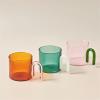 Coffee Mugs Colorful Glass Mugs For Coffee Mug Milk Tea Cup Office Cups Creative Drinkware Birthday Cute Cup Heat Resistant Glass Mug Set (Color : 2) view 3