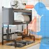 ANram Over The Sink Dish Drying Rack, Carbon Steel Large Kitchen Dish Rack, Dish Drainers for Home Kitchen Counter Storage, Above Sink Dish Racks Organizer with Utensil Holder view 3