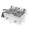 EH102V 16.9QT / 16L Total Capacity 24.9QT/23.6L Stainless Steel Faucet Double Tank Deep Fryer 3400W MAX (8L 8L Big Blue/Large Handle) view 4