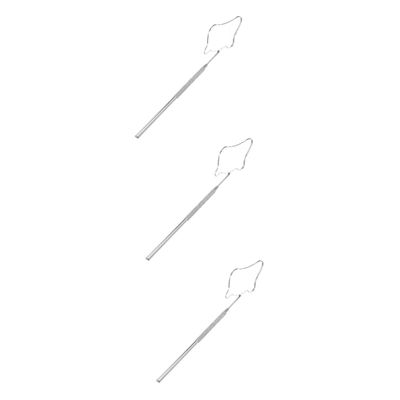 FRCOLOR 3pcs Eyelash Extension Supplies Portable Lash Mirror Non-Slip Handle Design