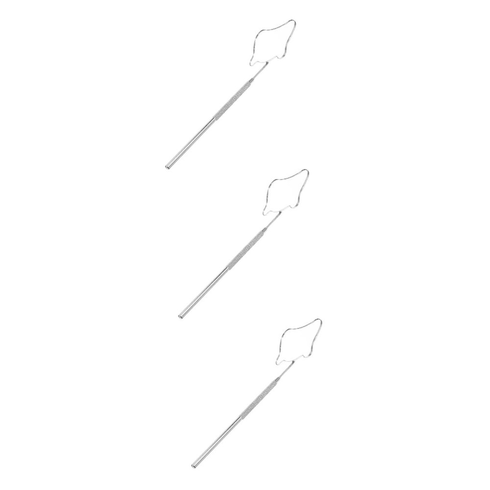 FRCOLOR 3pcs Eyelash Extension Supplies Portable Lash Mirror Non-Slip Handle Design