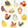 24 Pcs Chicken Hanging Swirls Chicken Farm Ceiling Swirls Decorations Chicken Birthday Party Supplies for Chick Birthday Baby Shower Decorations Chicken Party Decorations view 1