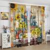 Retro Wooden Board Scarecrow Curtains - Rustic Vintage Fall Truck Sunflower Pumpkin Maple Leaves Window Drapes Blackout Curtains Thermal Insulated Rod Pocket Curtains 2 Panels 63" L x 27.5" W view 4