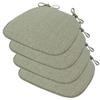 1/2/4 Packs Breathable Cotton and Linen Seat Cushion, Dining Room Kitchen Chair Cushion, Non-Slip Seat Pads with Zipper (Color : Green, Size : 40 * 43cm (4packs)) view 1