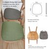 1/2/4 Packs Breathable Cotton and Linen Seat Cushion, Dining Room Kitchen Chair Cushion, Non-Slip Seat Pads with Zipper (Color : Green, Size : 40 * 43cm (4packs)) view 4