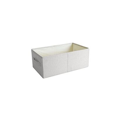 INLIMA Appliance Shelf for Kitchen Cotton And Linen Storage Box Large Capacity For Wardrobe Drawer Underwear Shirt Clothing Organizer Household Storage Tool (Color : White, Size : Small)