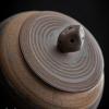 Ceramic Tea Caddy Rough Terra Cotta Tea Canister Sealed Storage Jar Vintage Ceramic Household Tea Warehouse Tea Canister Tea Set Tea Storage Container view 3